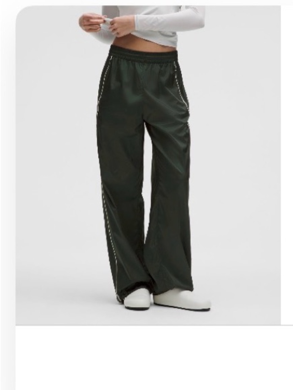 lululemon athletica Wide-Leg Track Pants in Forest Green